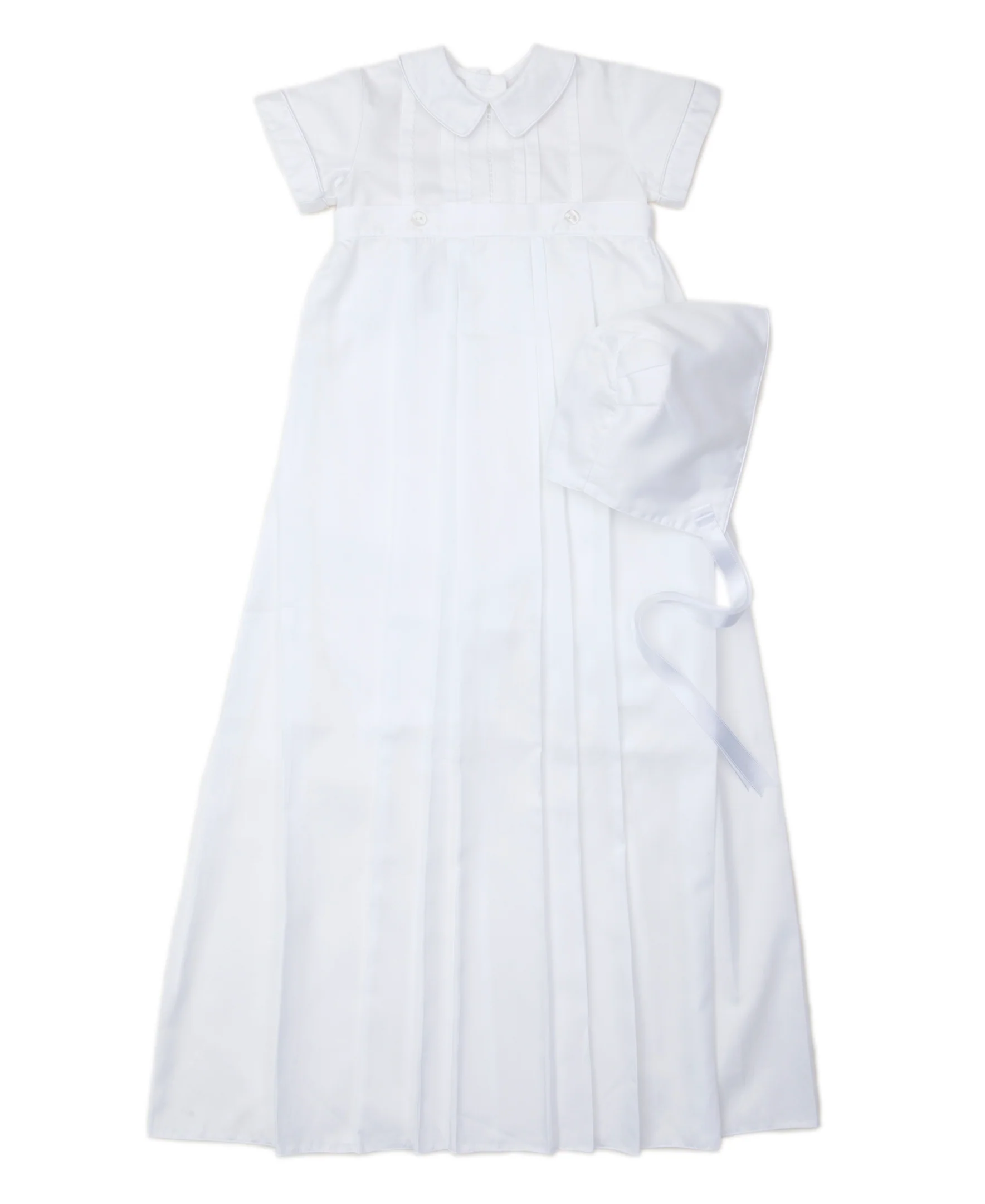 Aiden Christening Convertible Gown & Hat Set - Image 2