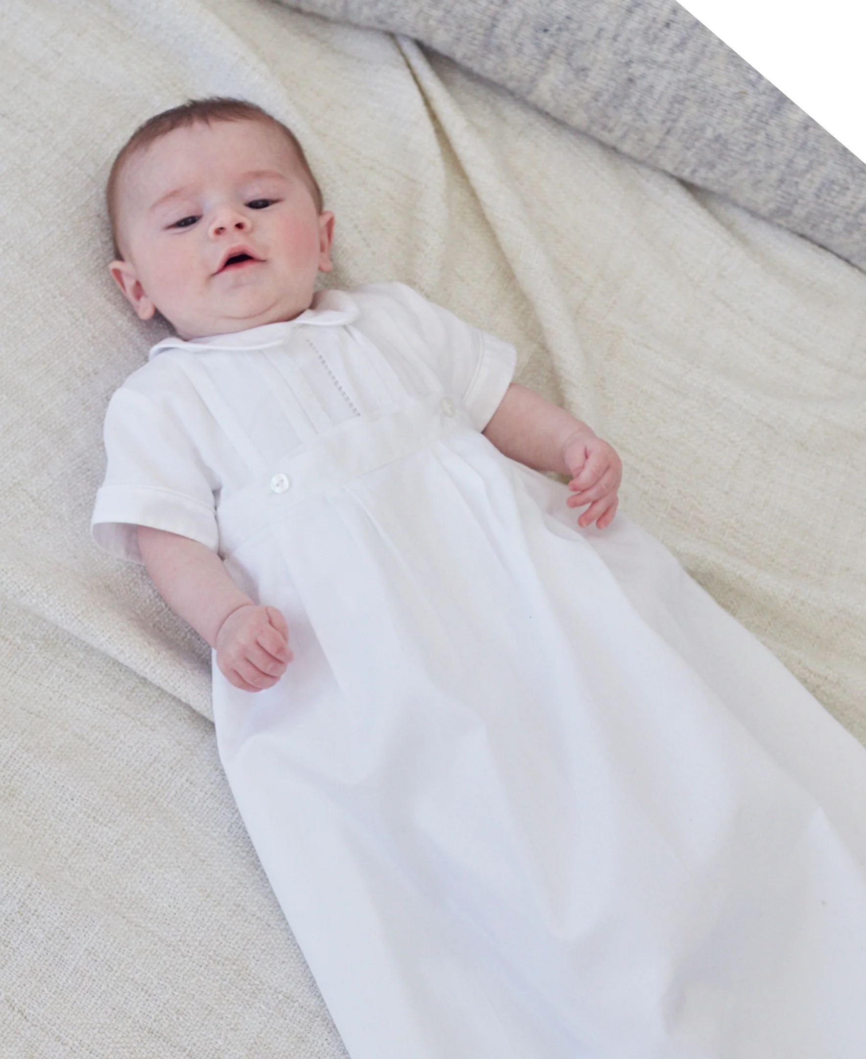 Aiden Christening Convertible Gown & Hat Set - Image 6
