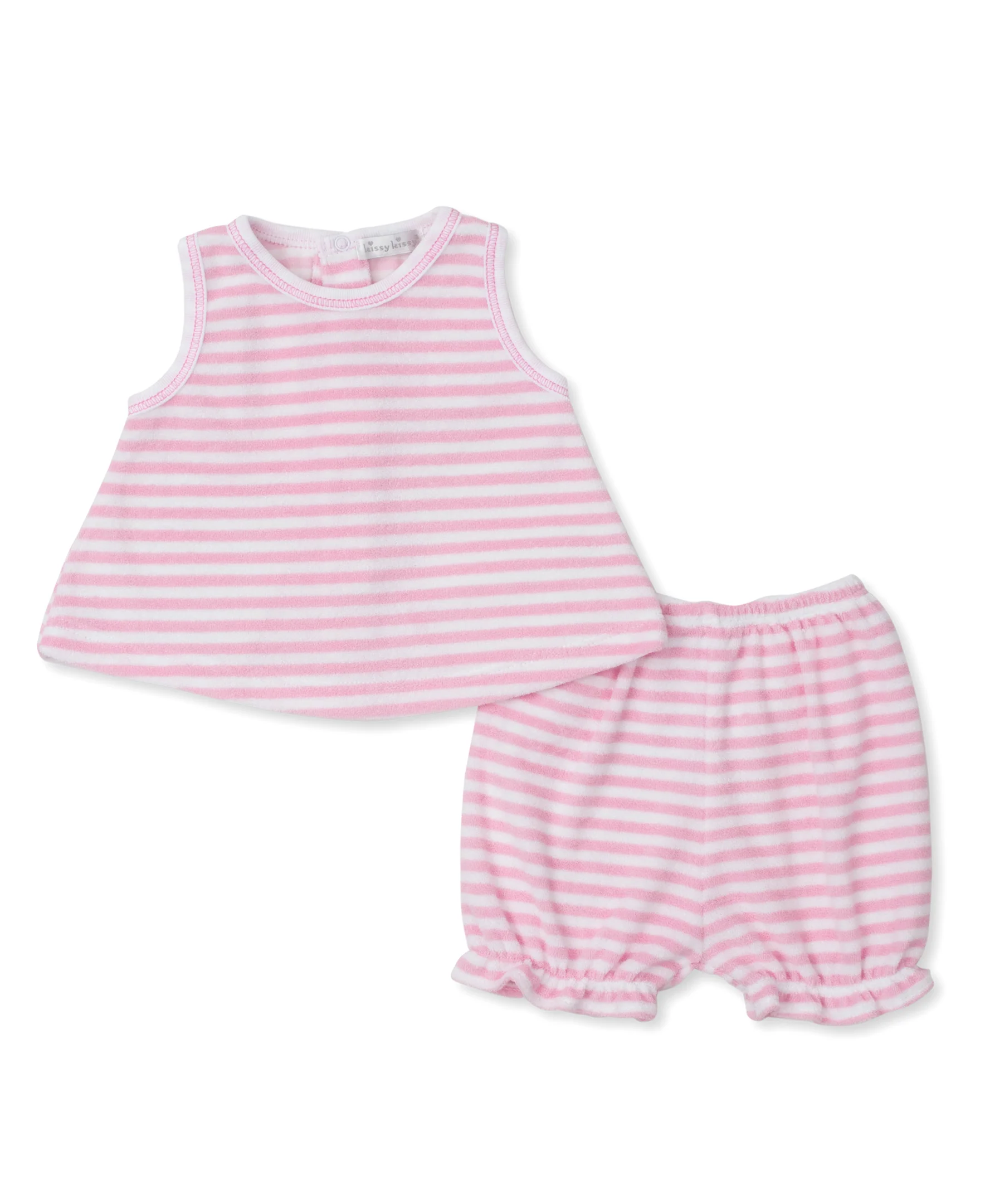 Cabana Terry Stripes Pink Sunsuit Set - Image 2