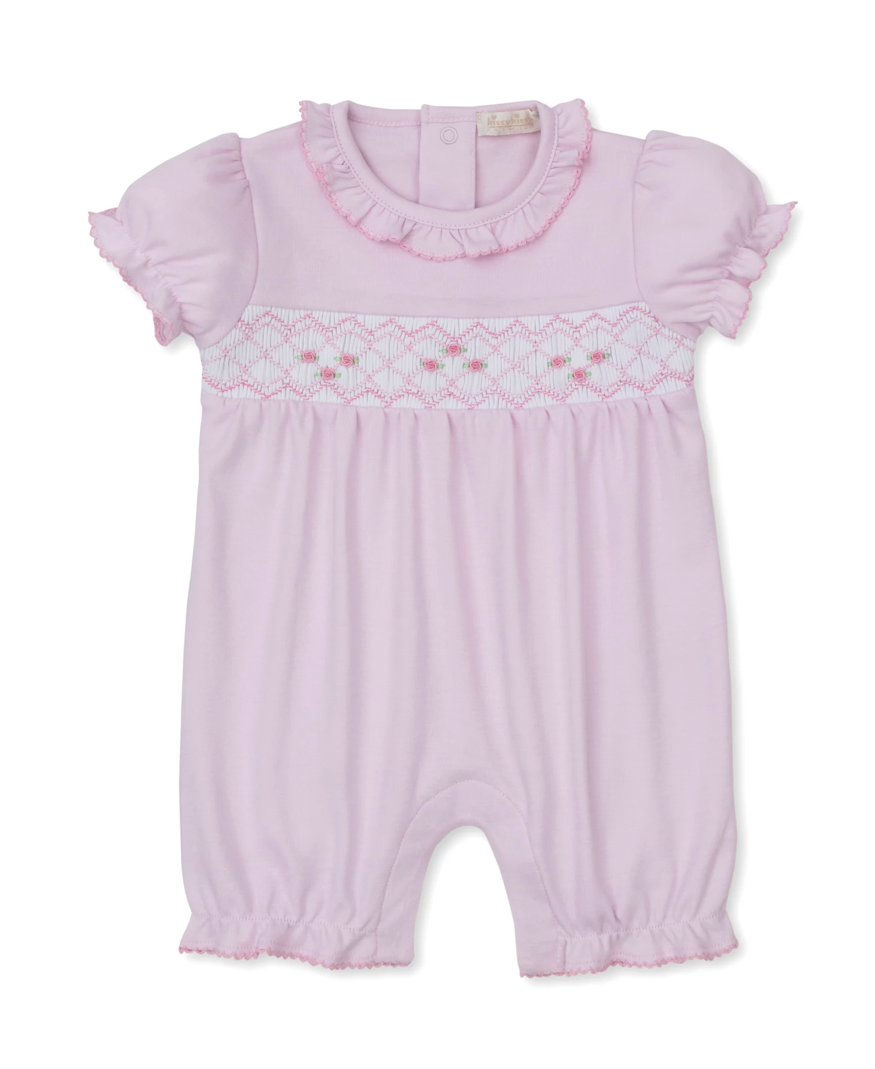 CLB Summer 26 Pink Hand Smocked Short Playsuit - Image 2