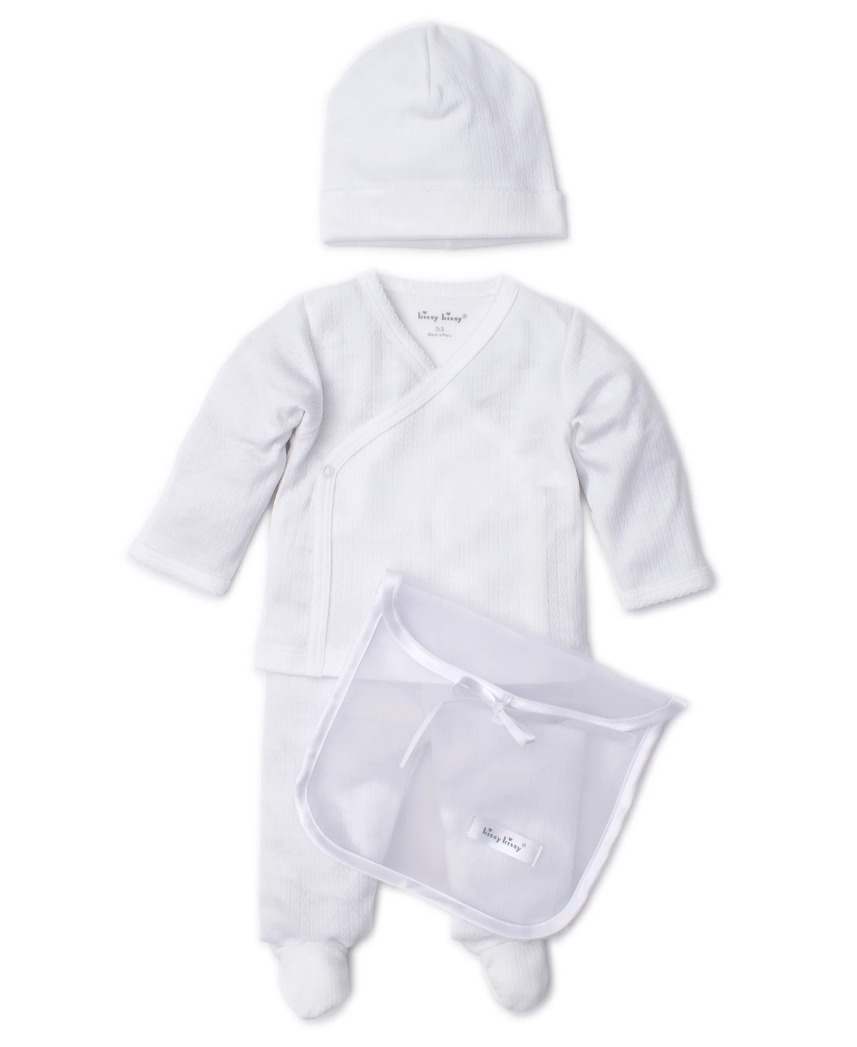 Kissy Pointelle White Take Me Home Gift Set