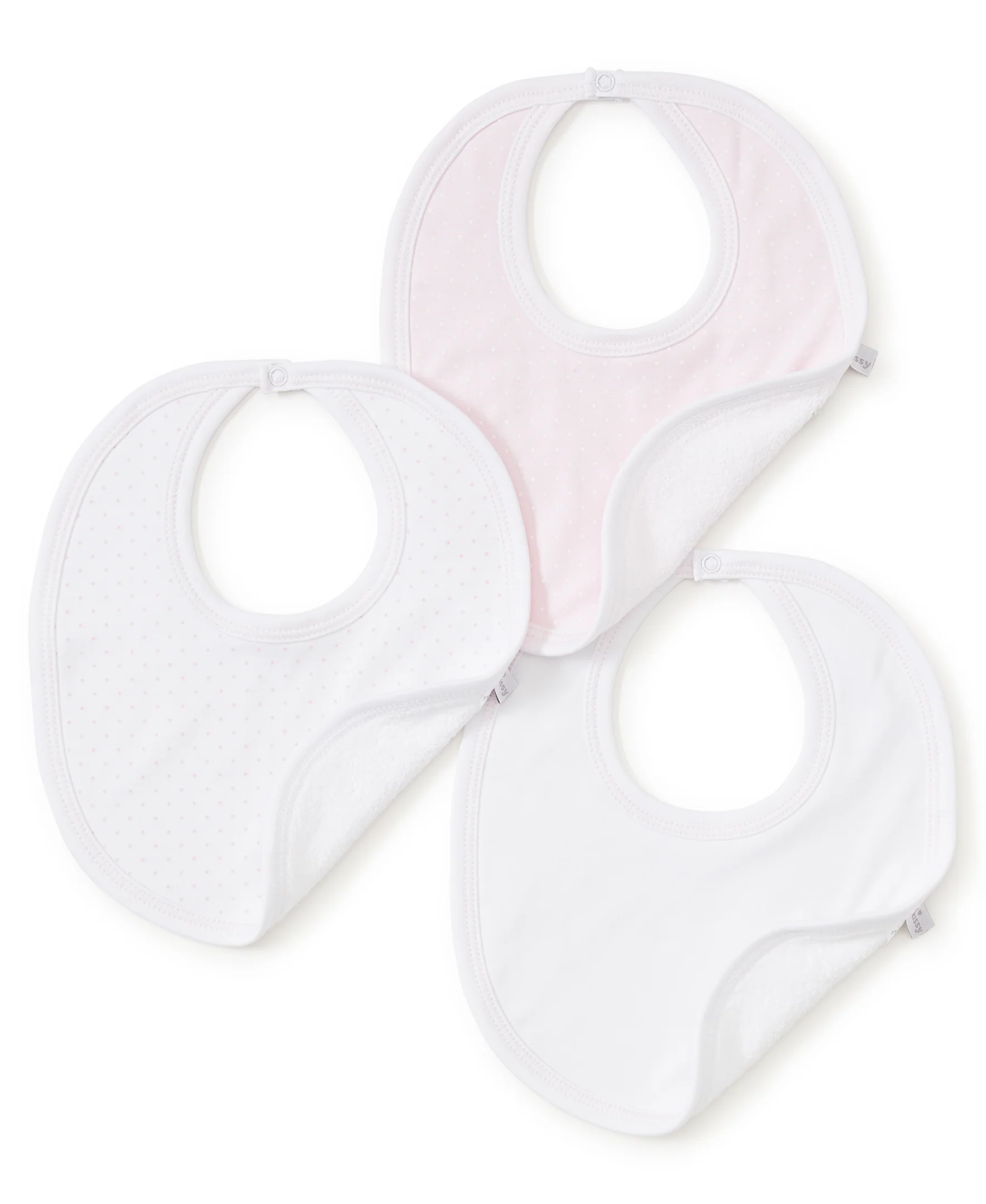 Pink Dot 3 Pack Bib Set w/ Tulle Bag - Image 3