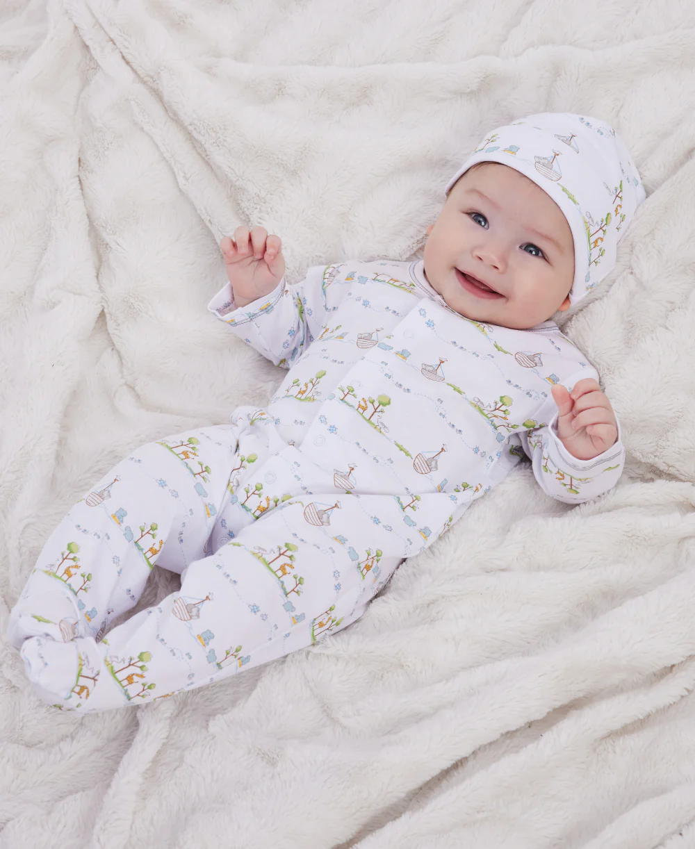 Blue Noah's Print Footie