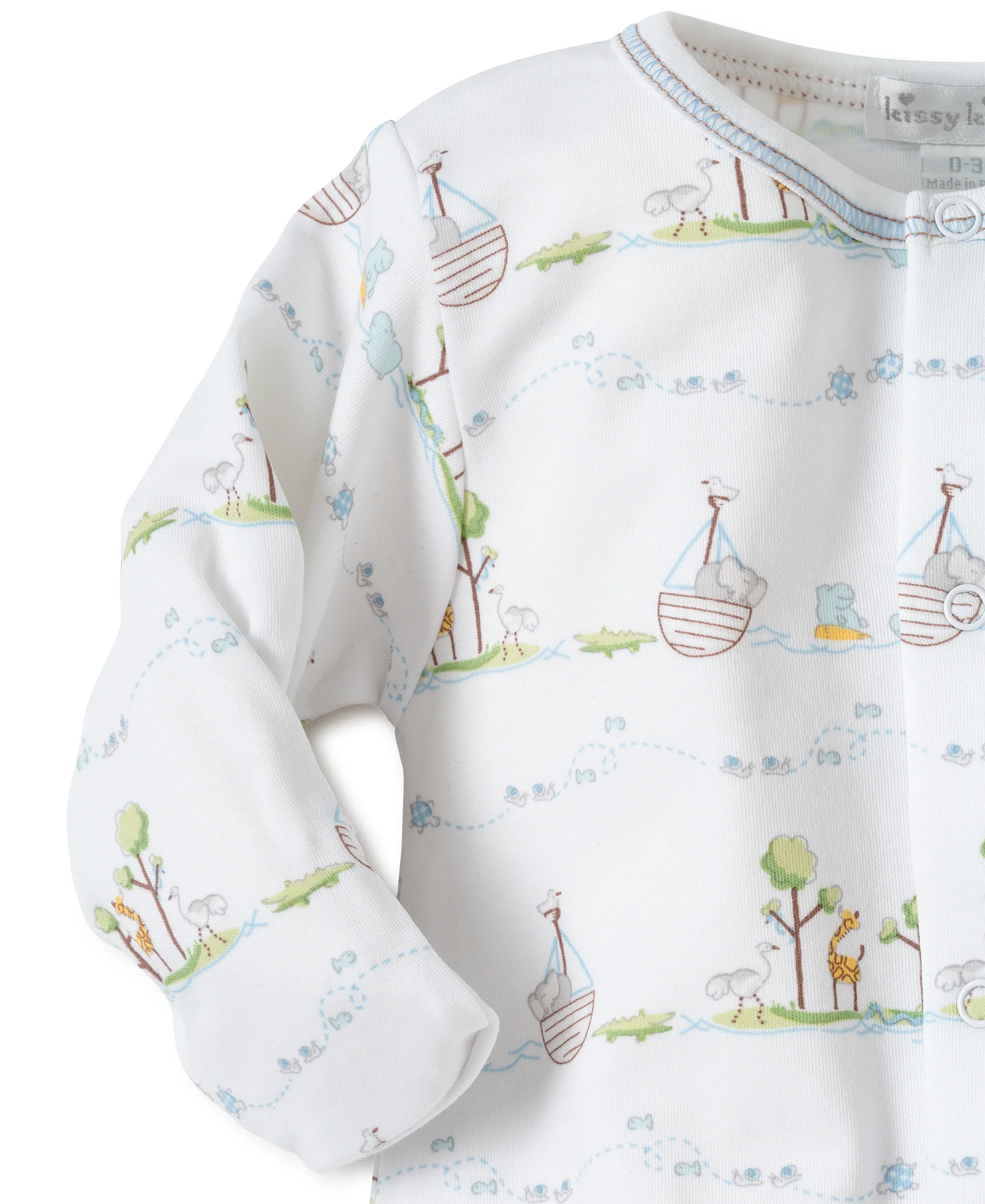 Blue Noah's Print Footie - Image 3