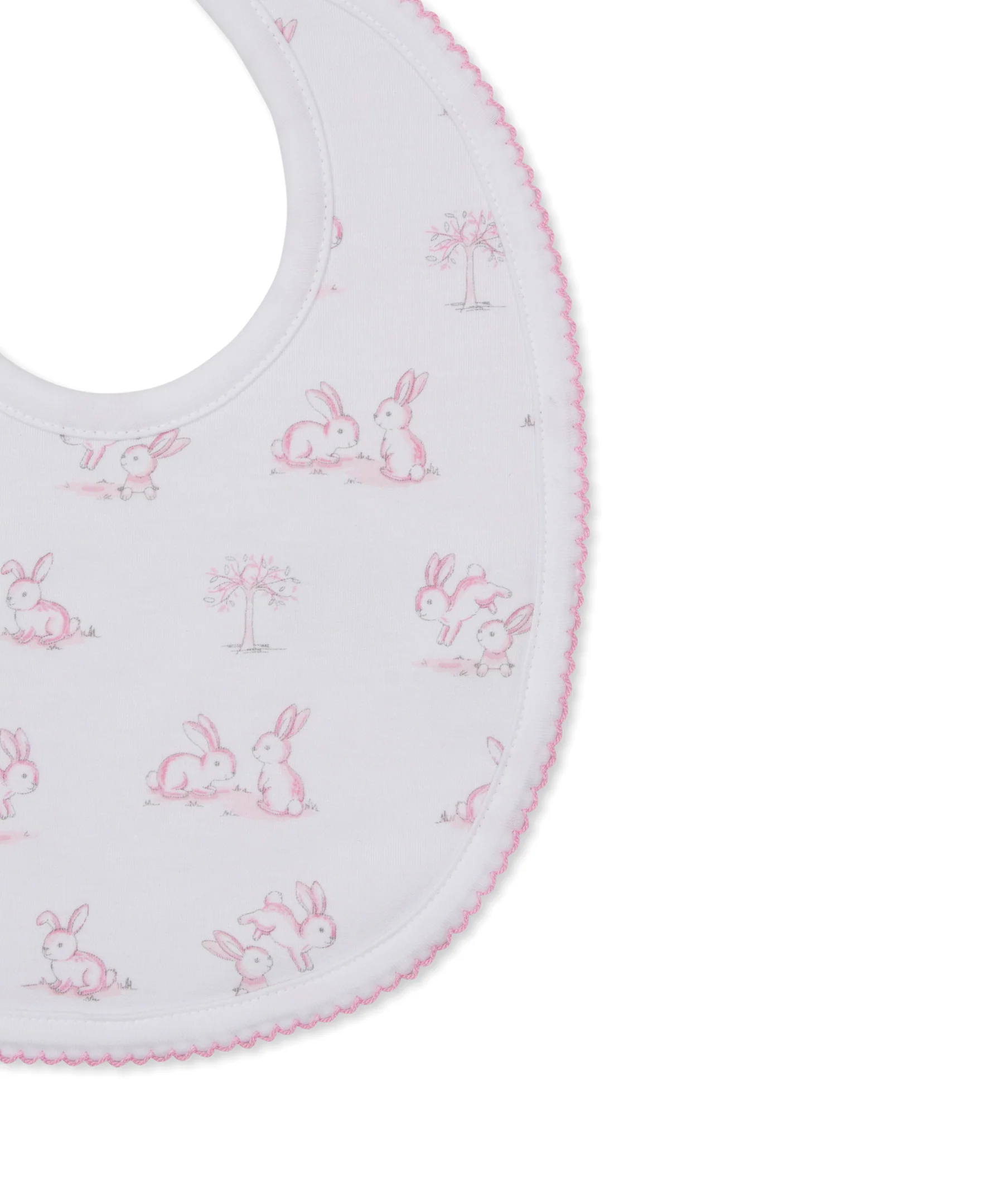 Springtime Bunny Fun Pink Bib - Image 2