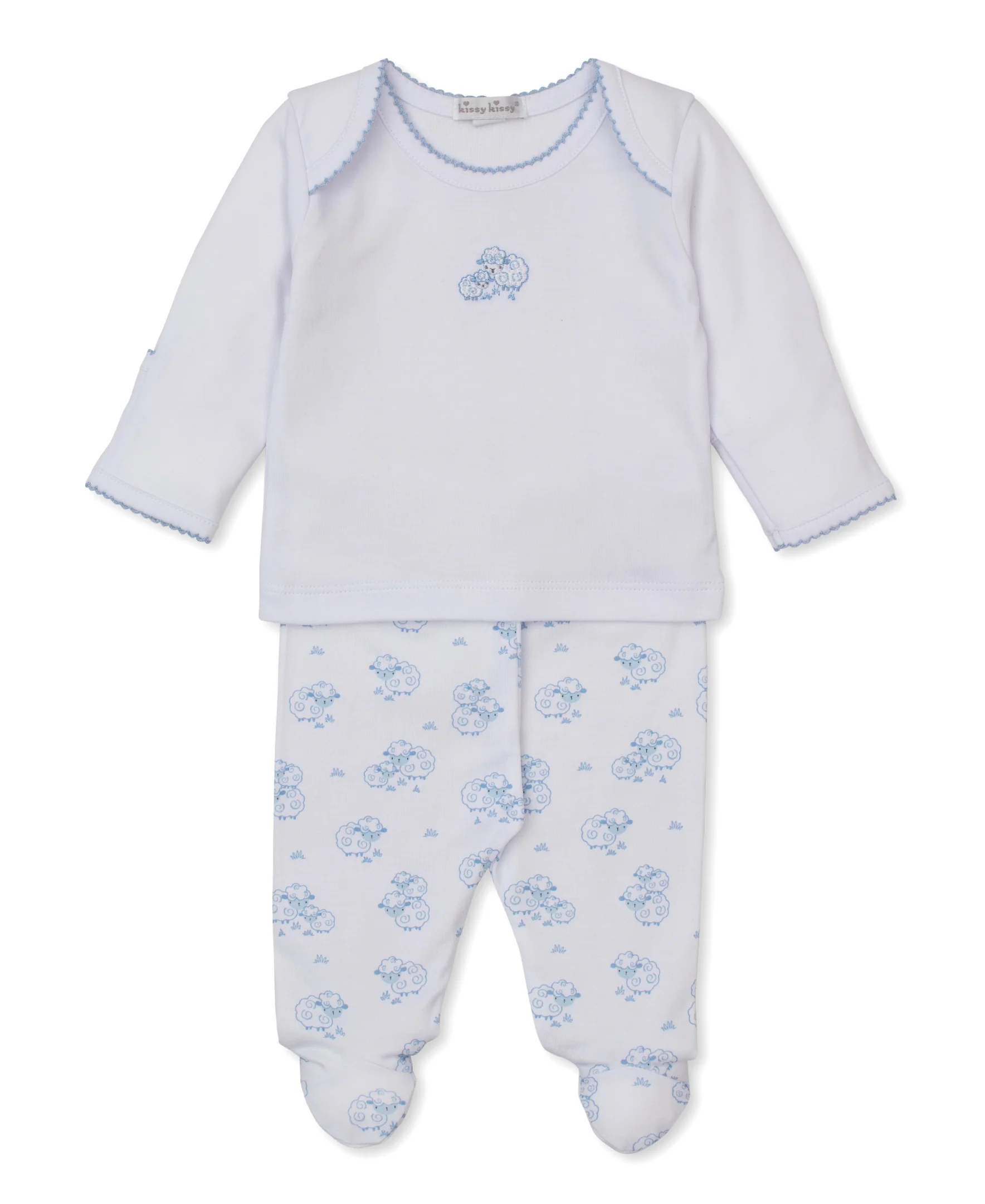 Sweet Sheep Blue Footed Pant Set - Image 4
