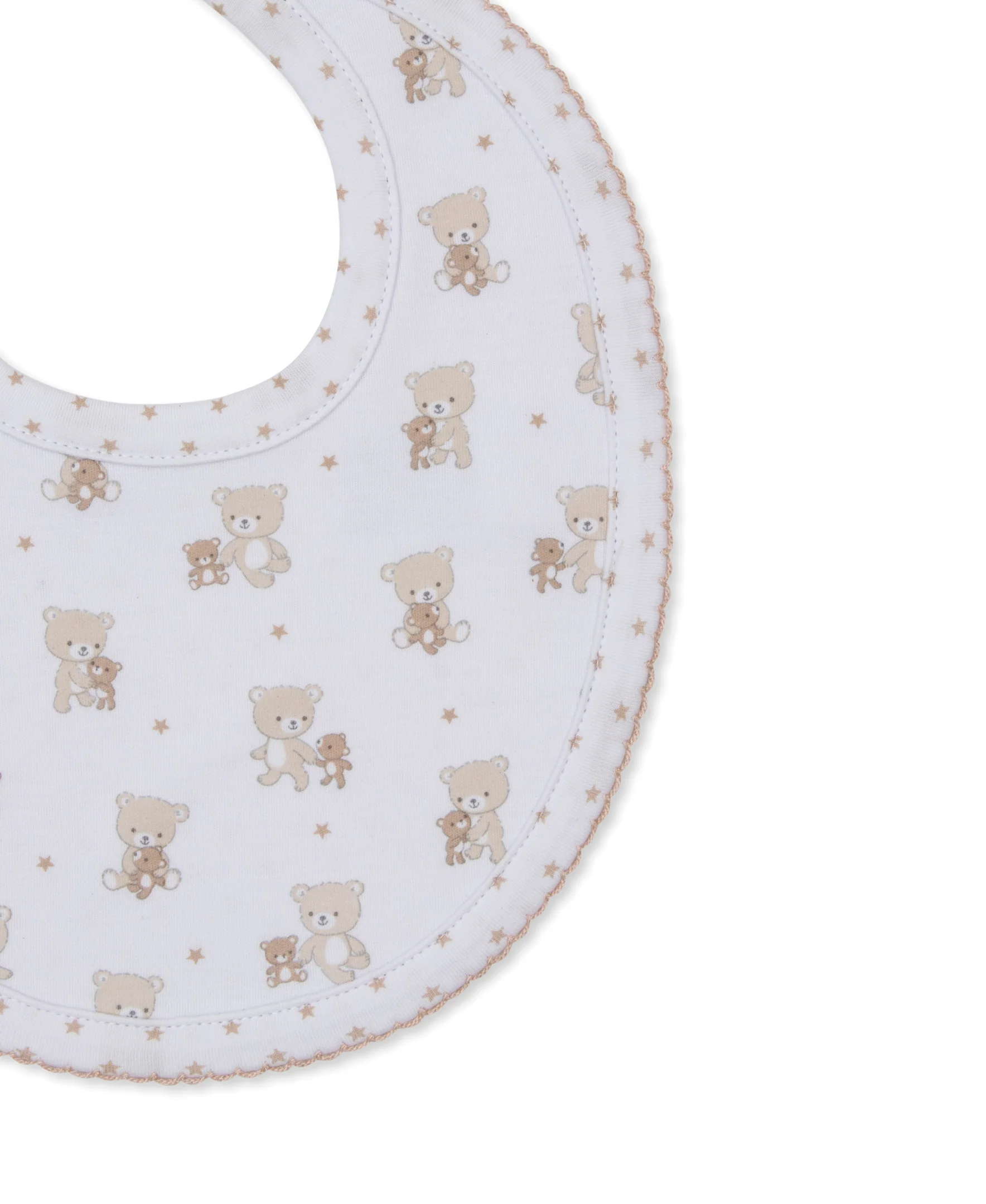 Teddy Bear Love Tan Reversible Bib - Image 2