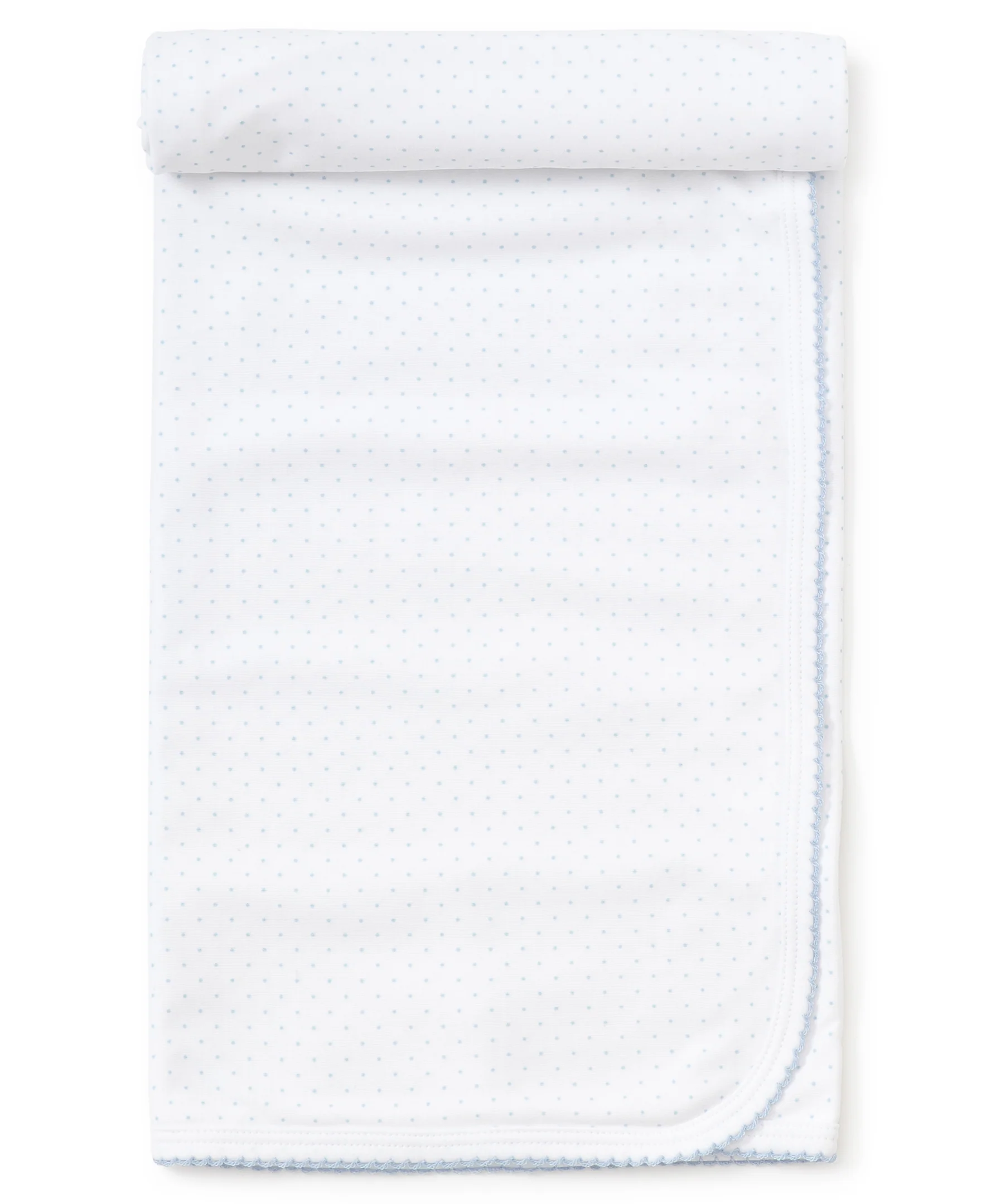 White/Blue New Kissy Dots Print Blanket