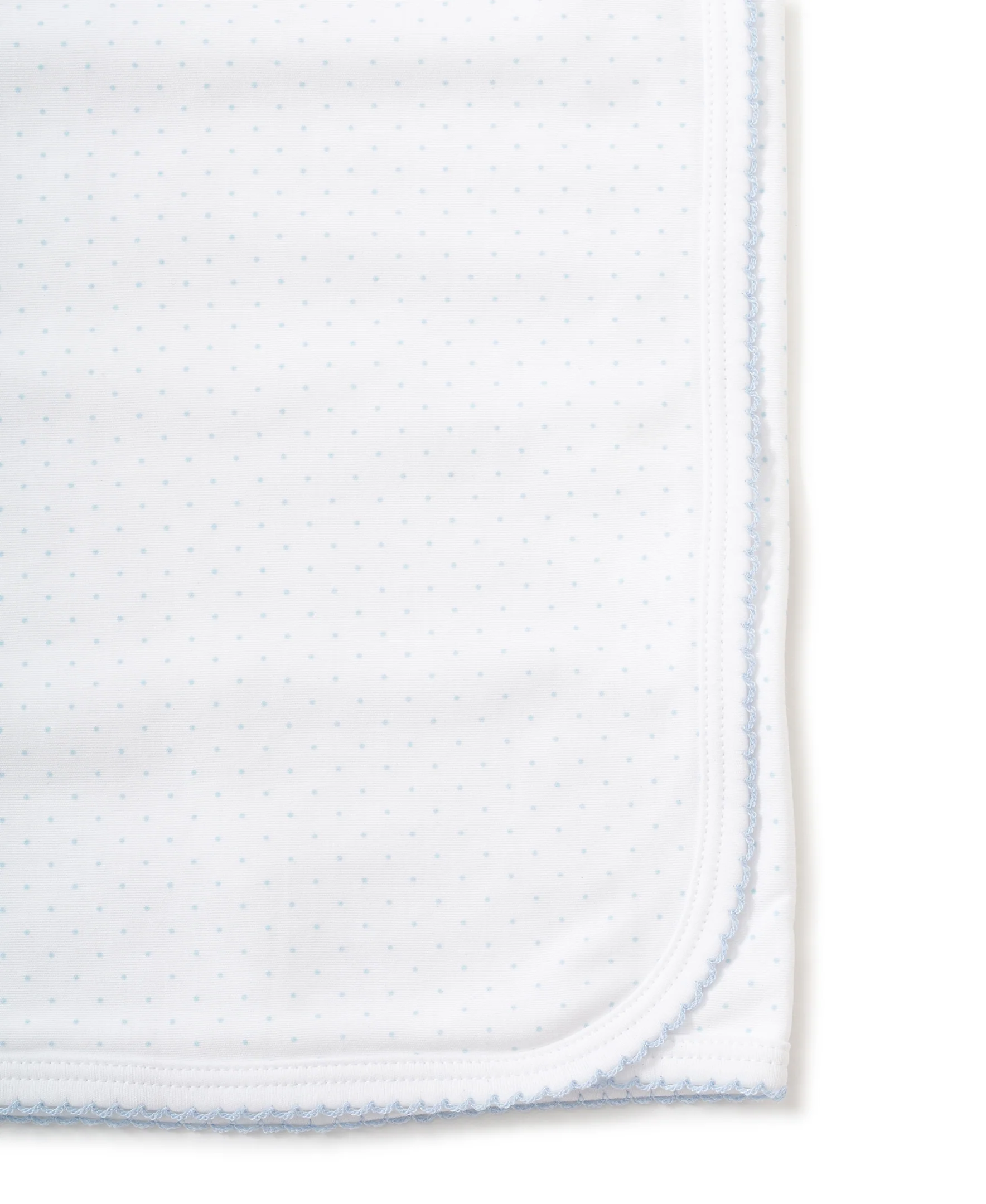 White/Blue New Kissy Dots Print Blanket - Image 3